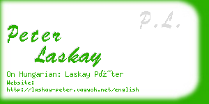 peter laskay business card